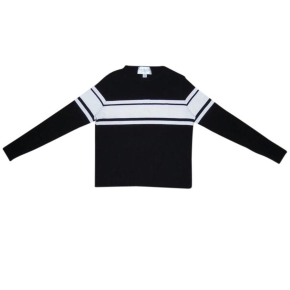 Emanuel Ungaro Sweaters - Colorblock Black and White Crewneck Sweater sz S